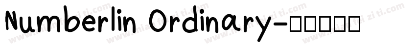 Numberlin Ordinary字体转换